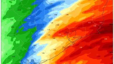 Houston will briefly warm up today before a soggy end of the work week