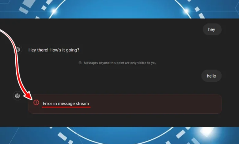 How to Fix "Error in message stream" in ChatGPT?