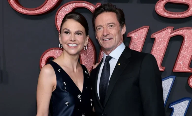 Hugh Jackman Is All Smiles with Girlfriend Sutton Foster at ‘Song Sung Blue’ NYC Premiere