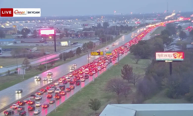 Icy roads cause multiple crashes and delays across the Tulsa Metro