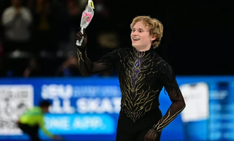 Ilia Malinin, in ‘brain-bamboozling’ skate, sets world record to win Olympic tune-up