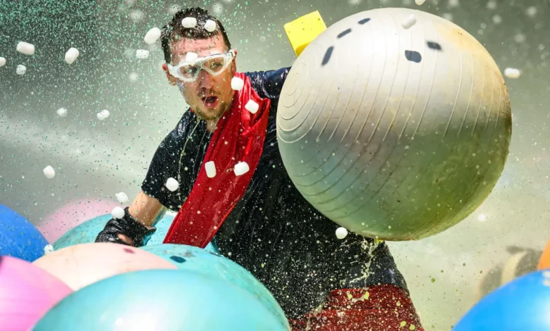 I’m A Celeb stars’ clothes knocked off in wet and wild Celebrity Cyclone trial ahead of grand finale