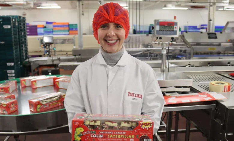 Inside M&S at Christmas