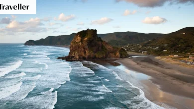 It’s no Bondi, but this dark, wild beach is startlingly beautiful