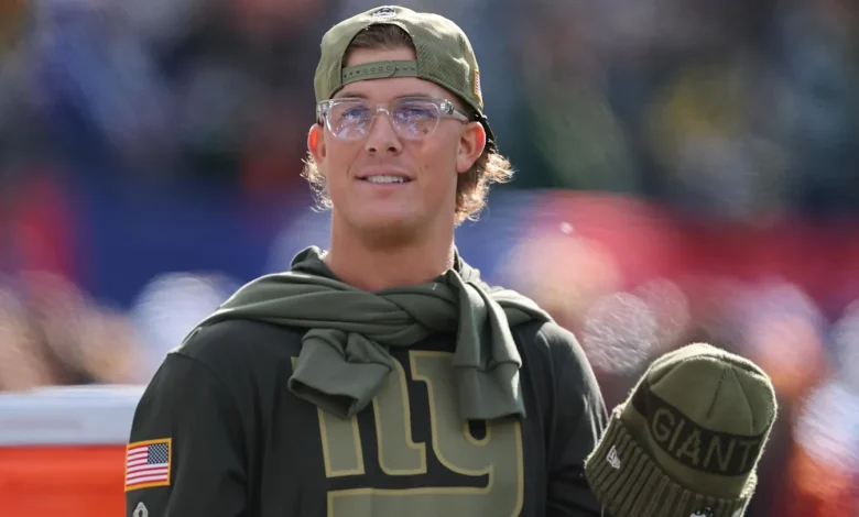 Jaxson Dart’s mom Kara turns heads in family throwback before his Giants return