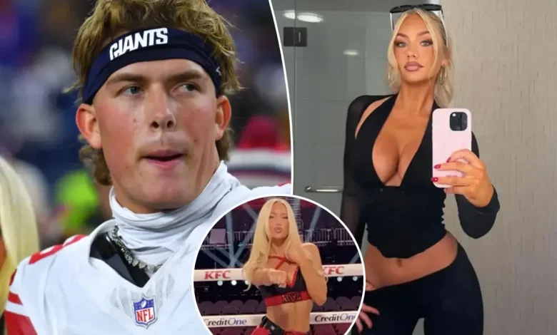 Jaxson Dart’s rumored girlfriend Marissa Ayers stuns during Jake Paul-Anthony Joshua fight