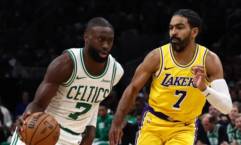 Jaylen Brown leads Celtics past depleted Lakers to fourth straight win