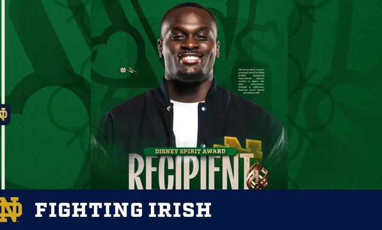 Jeremiyah Love Named 2025 Disney Spirit Award Recipient