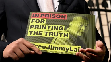 Jimmy Lai supporters queue outside Hong Kong court ahead of verdict