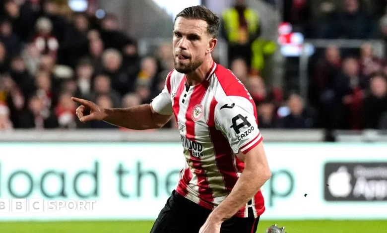 Jordan Henderson: Brentford midfielder dedicates goal to late team-mate Diogo Jota