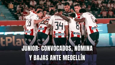 Junior hoy: Posible nómina, convocados y bajas ante Medellín