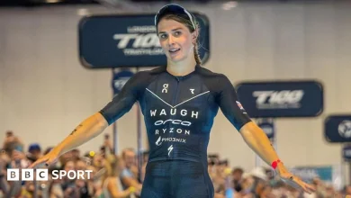 Kate Waugh: British triathlete crowned world champion after winning T100 final in Qatar