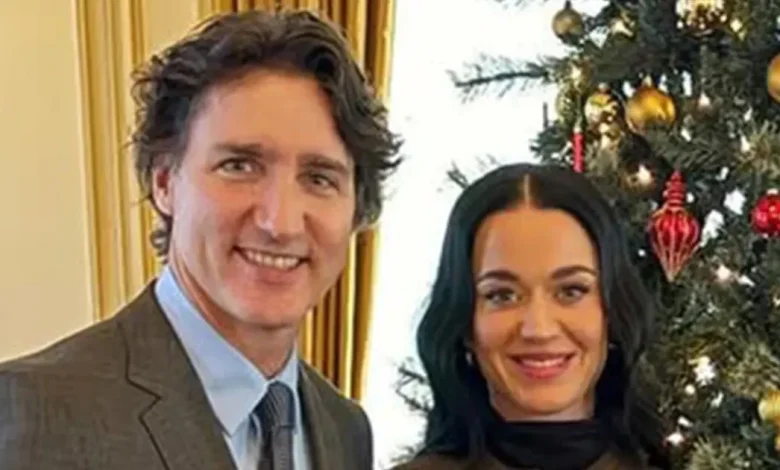 Katy Perry and Justin Trudeau Meet With Former Prime Minister of Japan