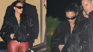 Kim Kardashian Wears Tight Red Pants to Dinner With Daughter North West & Friends in Malibu