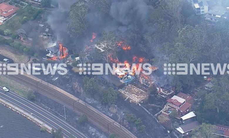 Koolewong fire: At least one home damaged as fire rips through NSW Central Coast