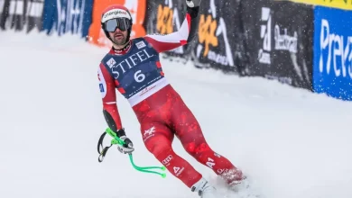 Kriechmayr tops men’s super-G amid snowy conditions at Birds of Prey