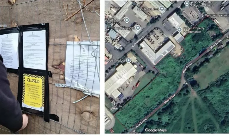 Land where fire could have been 'life-threatening' closed by police