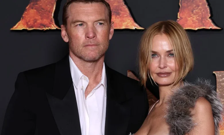 Lara Worthington wears lingerie dress for Avatar: Fire and Ash premiere with husband Sam Worthington