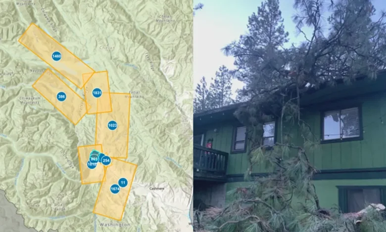 Leavenworth in the dark as Chelan County, WA reports 11,000 power outages