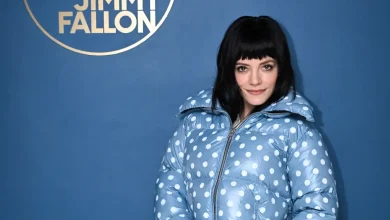Lily Allen Makes Life Imitate Art In A Polka-Dot Puffer