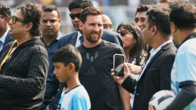 Lionel Messi fans cause chaos as star visits Kolkata stadium on first day of India tour