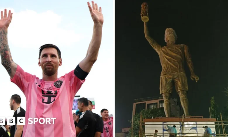 Lionel Messi to unveil 70ft statue of himself on 'GOAT' tour