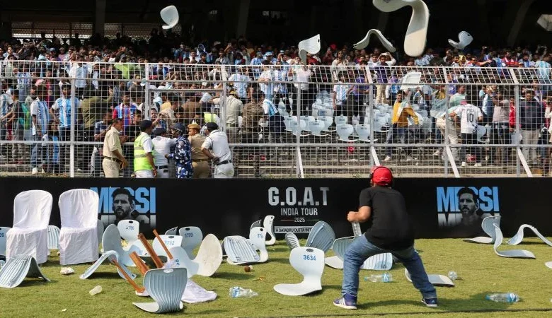 Lionel Messi’s India tour organizer detained after fans rip up seats, police say