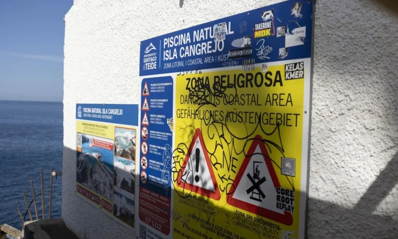 Los turistas ahogados en Tenerife se saltaron el precinto y la valla para acceder a la piscina natural