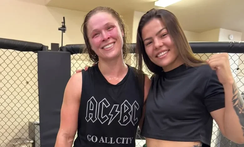 Luana Santos suggests ideal opponent for Ronda Rousey’s final UFC fight after meeting idol