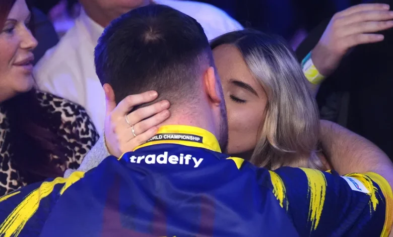 Luke Littler kisses beautician girlfriend as reigning world darts champion begins pursuit of £1million prize money