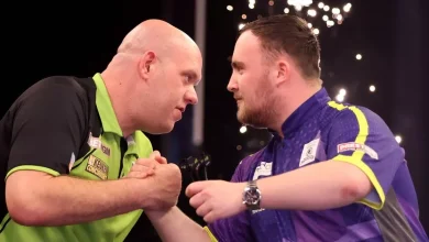 Luke Littler suffers setback against Michael van Gerwen ahead of World Darts Championship