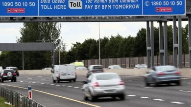 M50 closed in both directions due to bin lorry fire