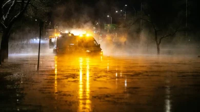 Main Street closed owing to flooding from water main break