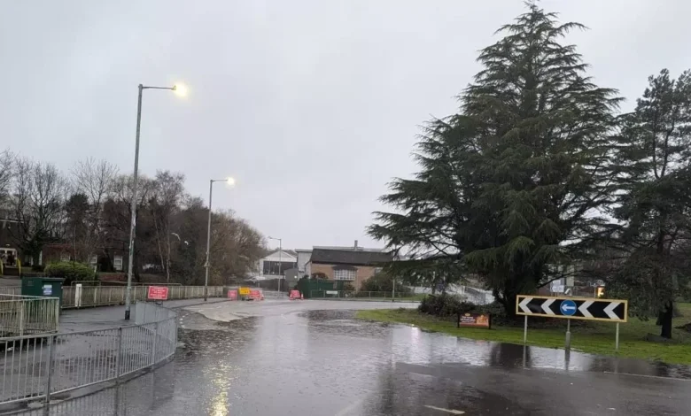 Major Swansea roundabout closes again after torrential downpours cause flooding