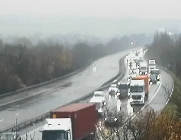 Major UK motorway closed after crash sparking severe delays near airport