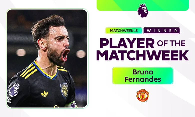 Man Utd star Fernandes voted Player of the Matchweek