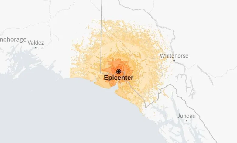 Map: 7.0-Magnitude Earthquake Shakes Alaska