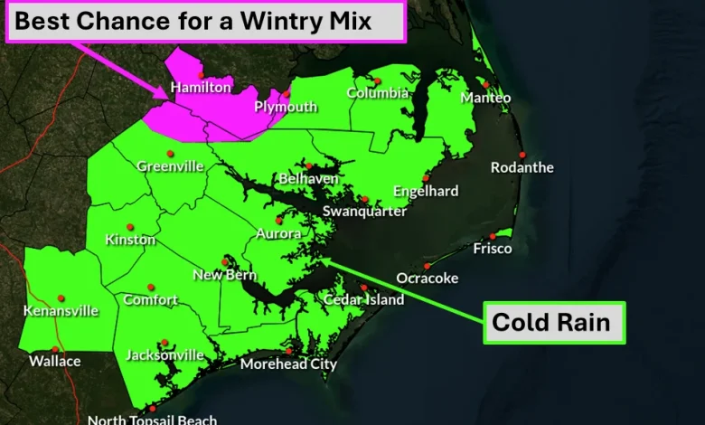 Marginal risk for wintry weather Friday