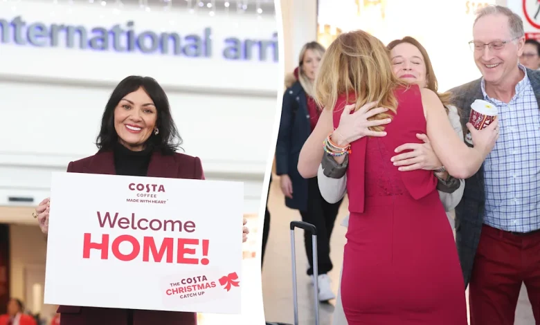 Martine McCutcheon recreates Love Actually airport reunions