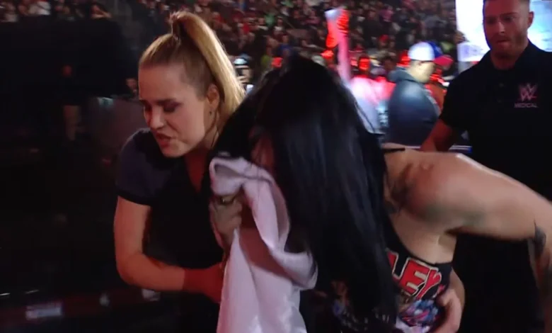 Medics Rush To Rhea Ripley’s Aid On WWE RAW