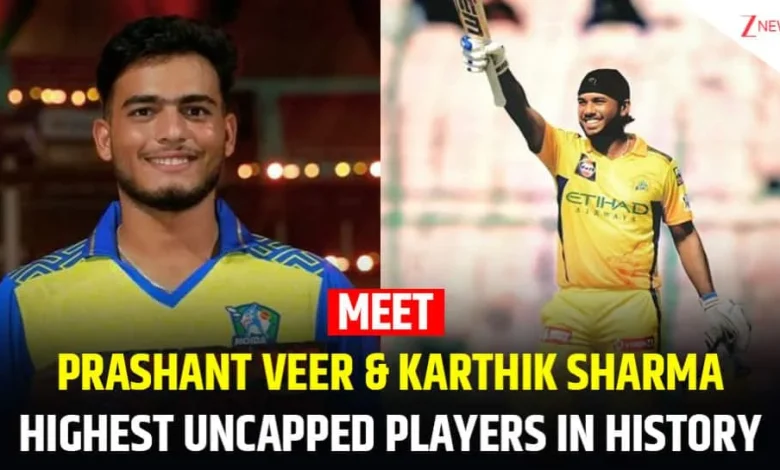 Meet Prashant Veer and Karthik Sharma: CSKs Rs14.20 Cr Highest IPL Uncapped Buys, Dhoni & Jadeja Replacements Unveiled