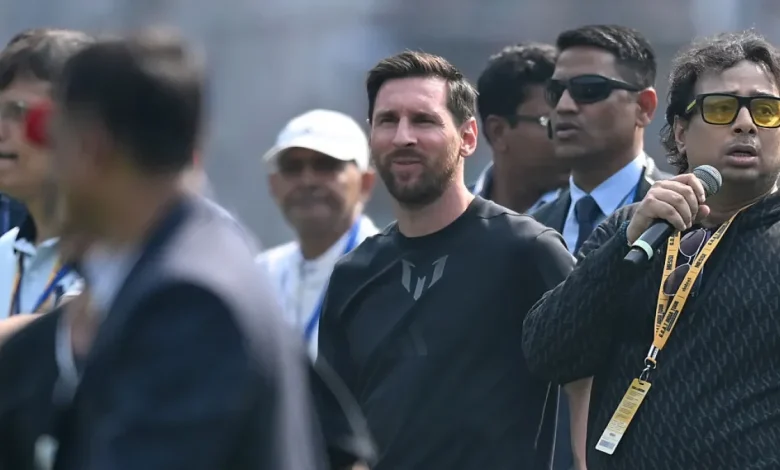 Messi’s tour of India begins with fans throwing bottles, stadium vandalised