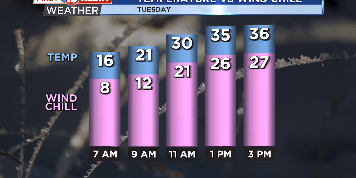 Milder Temperatures for the Next Few Days