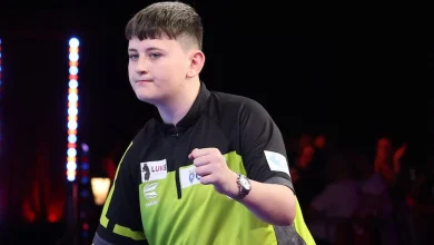 Mitchell Lawrie in WDF World Darts Championship final LIVE! Scores, updates as 15-year-old faces Jimmy van Schie for world title at Lakeside