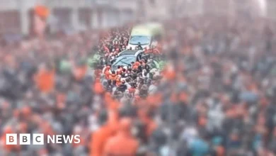 Moment Paul Doyle drove into Liverpool parade