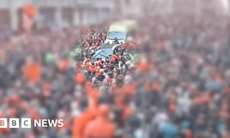 Moment Paul Doyle drove into Liverpool parade