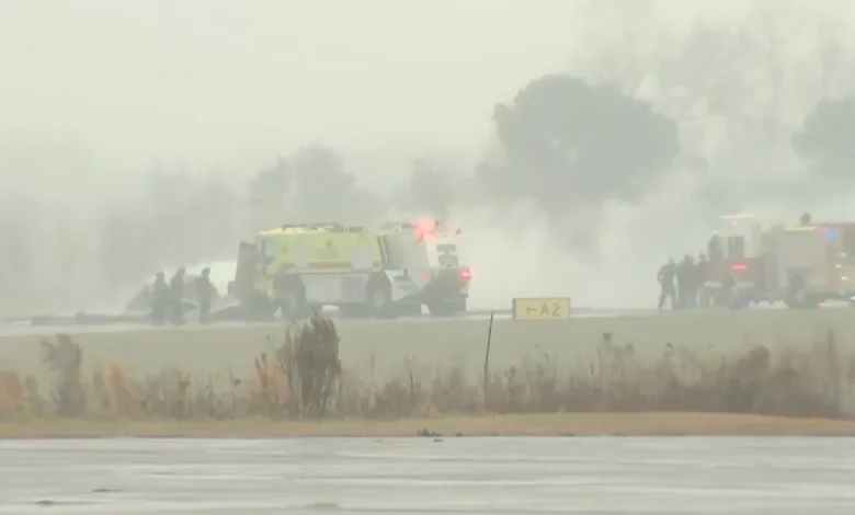 Multiple deaths reported in fiery business jet crash at regional airport in North Carolina