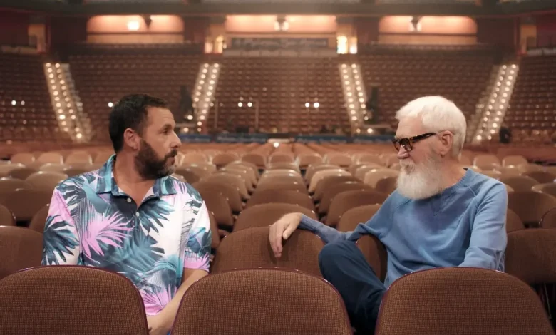 'My Next Guest with David Letterman and Adam Sandler' on Netflix, two comedy greats telling each other they're great