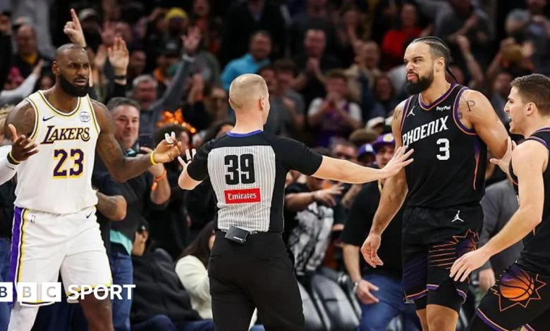 NBA: LeBron James and Dillion Brooks clash as LA Lakers beat Phoenix Suns