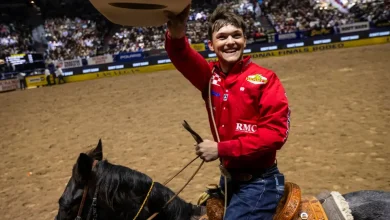 NFR Day 8: Allen jumps to steer wrestling lead, Wright returns — PHOTOS